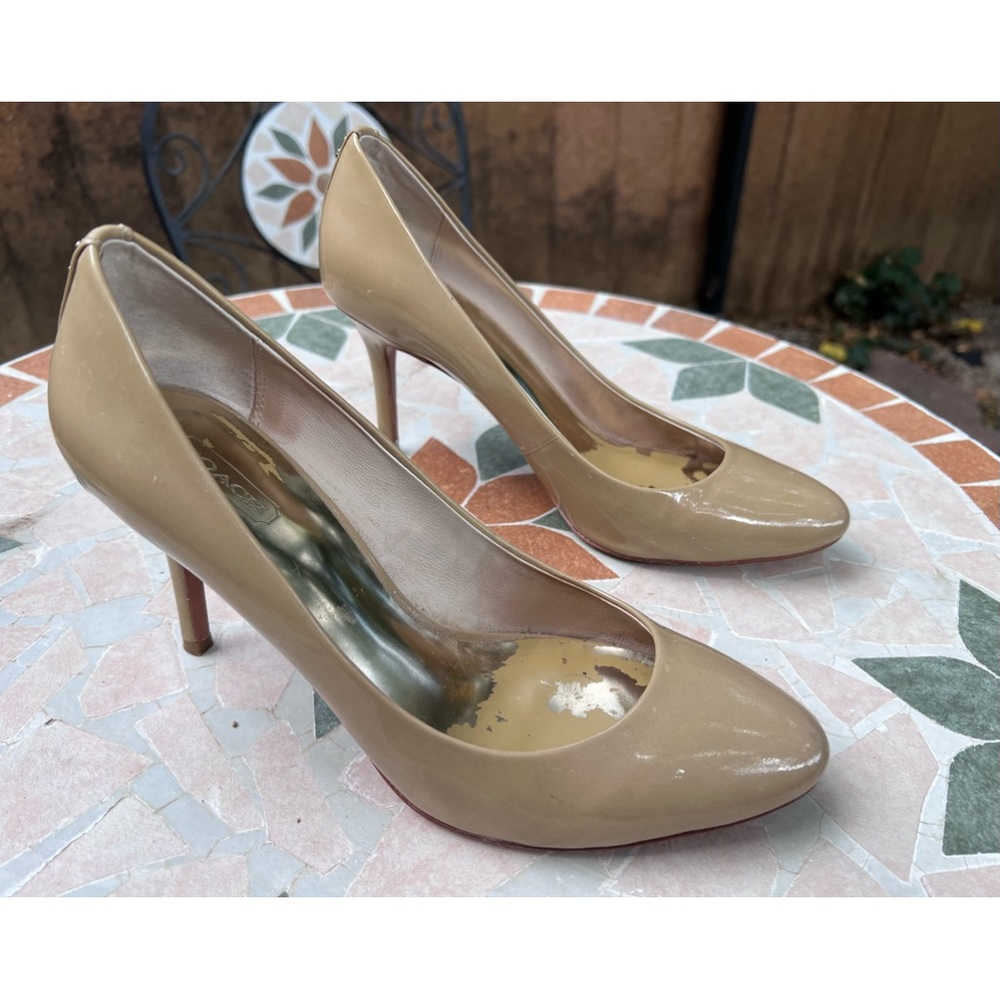Coach Nala Nude Patent Leather Pump - Picture 9 of 12